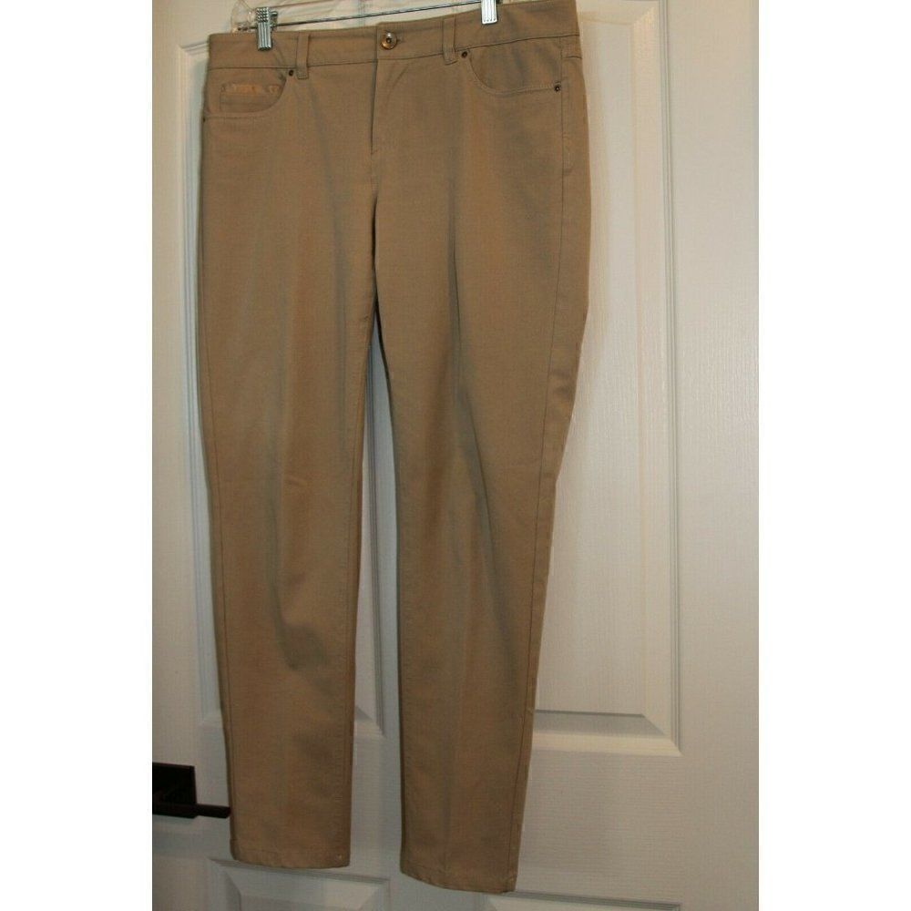 Ecru Khaki Chino Pants Cotton Stretch Women's Size 10